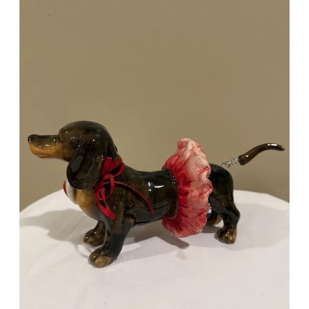 Blue Sky Clayworks Valentines Day Dachshund with Tutu LOVE Doxie Dogs 5